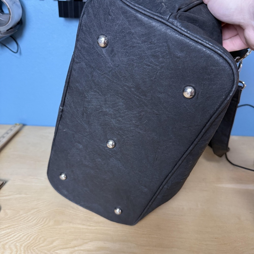 Kelly Moore Gray Black Camera Shoulder Bag Synthetic Leather Strap Brownlee - Picture 9 of 9